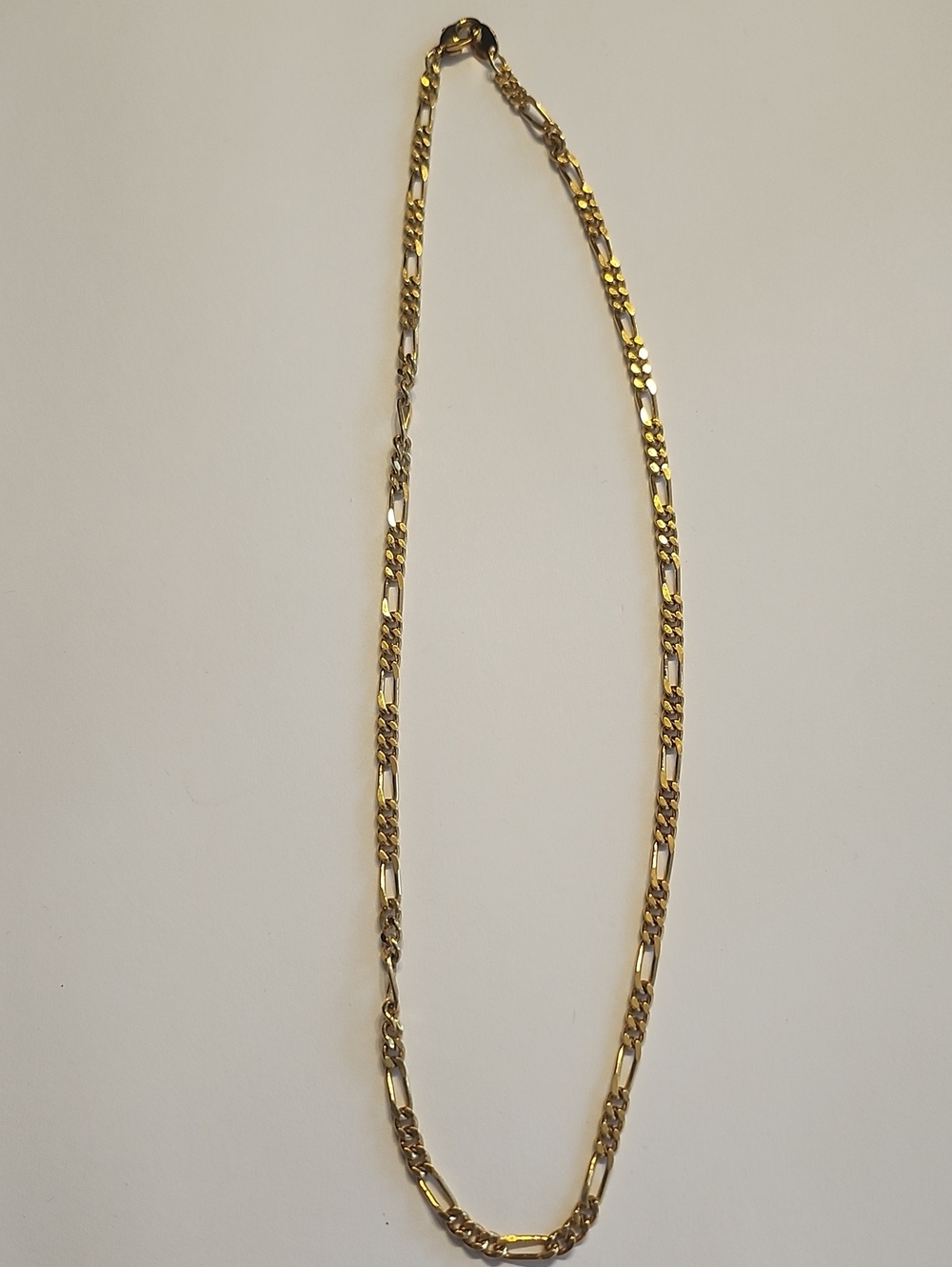 Gold-Tone Women’s Figaro Chain Necklace - Elegant Everyday